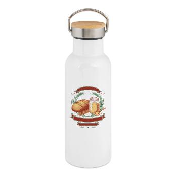 Sourdough Bread Baking Baker Sourdough Starter Jar - Thermosflasche mit Bambusdeckel - Weiß - Rechts