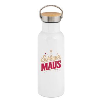 Schlager Maus Party Crew JGA Frauen Schlagermaus - Thermal Bottle with Bamboo Lid - white - Right