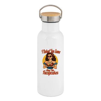I Baked You Some – Funny Retro Baking Shirt - Thermosflasche mit Bambusdeckel - Weiß - Rechts