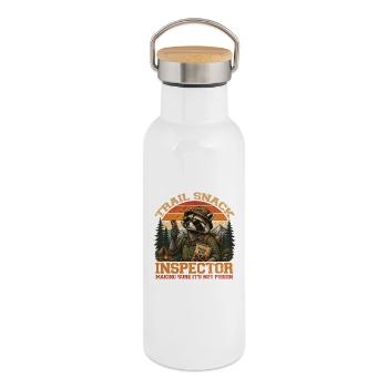 Trail Snack Inspector - Thermal Bottle with Bamboo Lid - white - Right