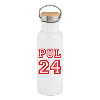 Poland Polska Polen - Thermal Bottle with Bamboo Lid - white - Right