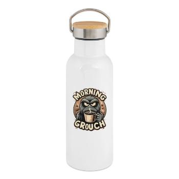 Morning grouch - Thermal Bottle with Bamboo Lid - white - Right