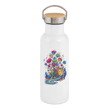 Fountain of Youth Spring River Dreamscape Happiness - Thermal Bottle with Bamboo Lid - white - Right