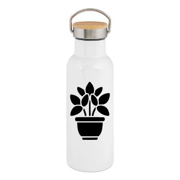 Flowerpot Houseplant Plant Mom Gardener - Thermal Bottle with Bamboo Lid - white - Right