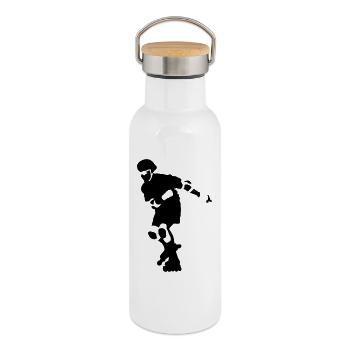 Inliner - Thermosflasche mit Bambusdeckel - Weiß - Rechts