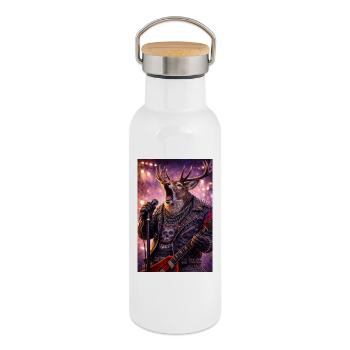 RockyZoo6 - Thermal Bottle with Bamboo Lid - white - Right