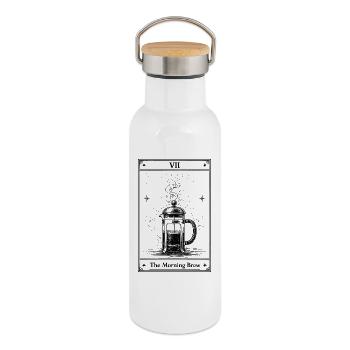 Morning Coffee | Tarot Humor Coffee - Thermal Bottle with Bamboo Lid - white - Right