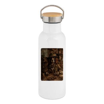 Hunter's Pride - German Longhair - Thermal Bottle with Bamboo Lid - white - Right
