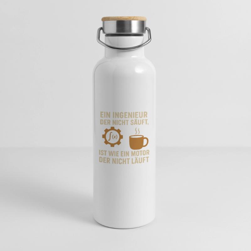 Engineer Humor Coffee Engine Thermal Bottle with Bamboo Lid