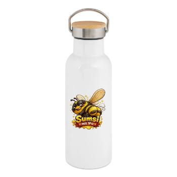Sumsi mit Po - Thermosflasche mit Bambusdeckel - Weiß - Rechts