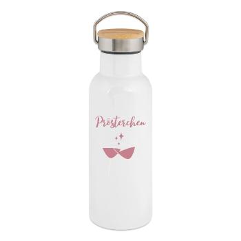Cheers - Thermal Bottle with Bamboo Lid - white - Right