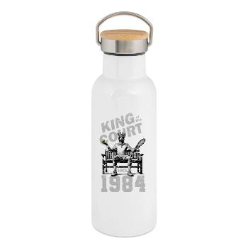Chemise de tennis Homme 40ème anniversaire 1984 - Gourde isotherme avec bouchon en bambou - blanc - Droite