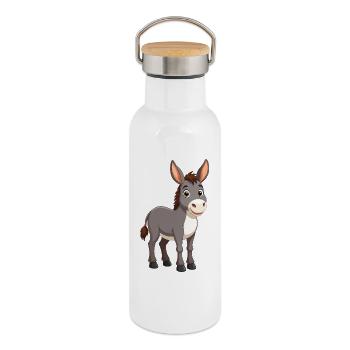 donkey - Thermal Bottle with Bamboo Lid - white - Right