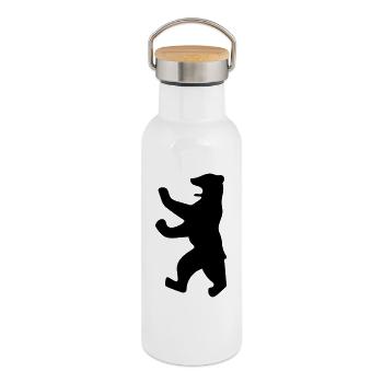 Bear of Berlin - Thermal Bottle with Bamboo Lid - white - Right