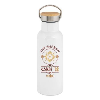 Cabin #18 in Camp Half Blood, Child of Hebe - Thermal Bottle with Bamboo Lid - white - Right