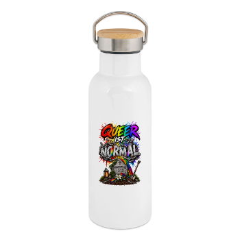 Thermosflasche mit Bambusdeckel