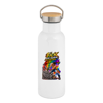 Thermosflasche mit Bambusdeckel