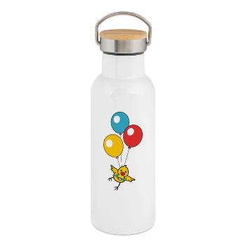 Balloon Chick - Thermosflasche mit Bambusdeckel - Weiß - Rechts