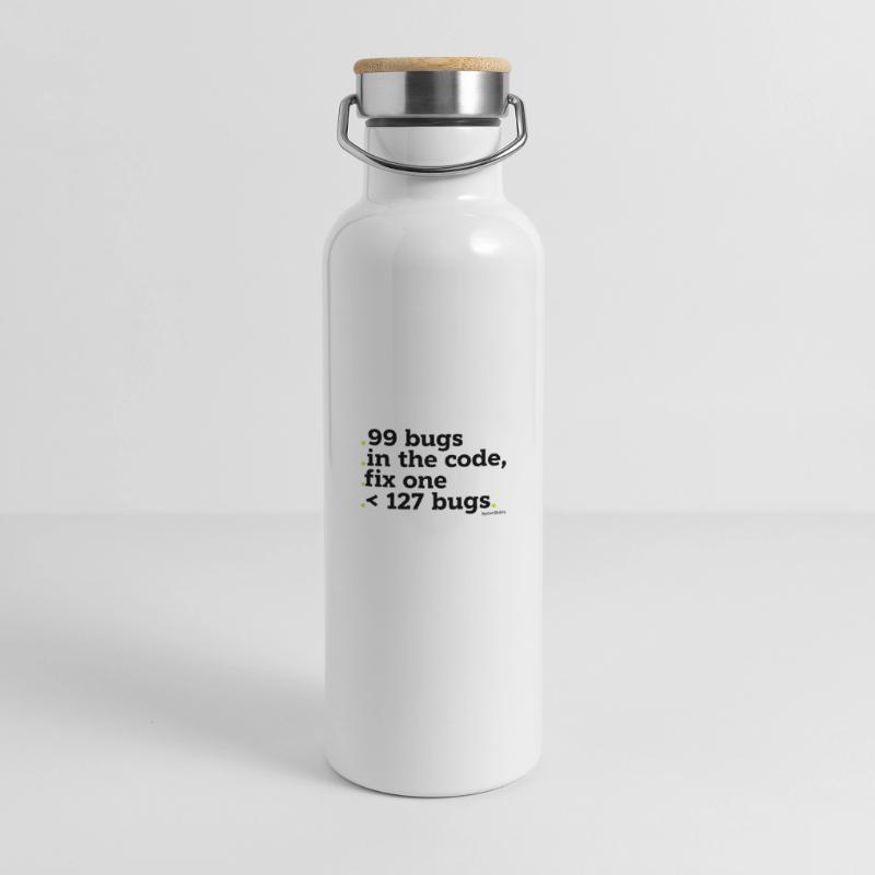 99 Fehler im Code zu beheben Thermosflasche mit Bambusdeckel