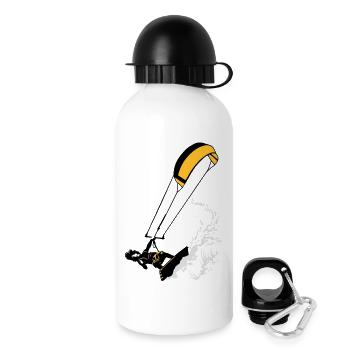 Kitesurfen und Wellen flex - Trinkflasche mit Deckel 500 ml - Weiß - Rechts