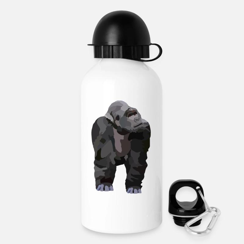 Gio, the gorilla - Drinks Bottle with Lid 500 ml - white
