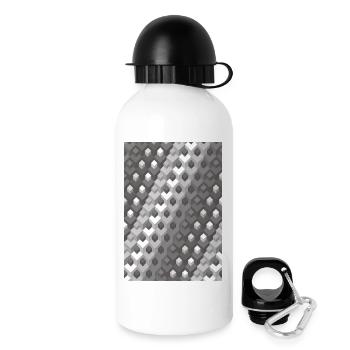 Grayscale gradient Left turn - Drinks Bottle with Lid 500 ml - white - Right