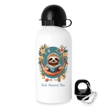 Book, Hammock, Bliss - Drinks Bottle with Lid 500 ml - white - Right