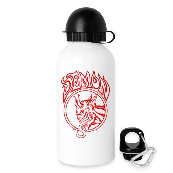 Red Demon – Infernal Line Art Illustration - Drinks Bottle with Lid 500 ml - white - Right