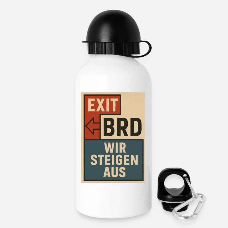 Affiche de protestation vintage Bloc Typographie - Gourde avec bouchon 500 ml - blanc