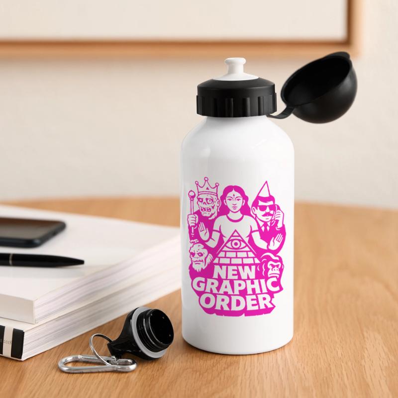 Nouvelle commande graphique Pulp Art rose Gourde avec bouchon 500 ml