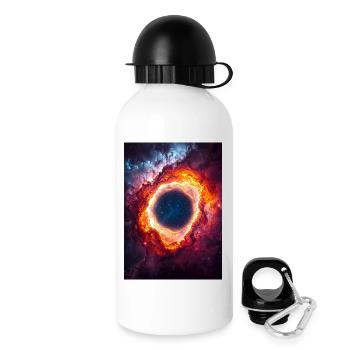 Anneau Céleste Nébuleuse Lueur - Gourde avec bouchon 500 ml - blanc - Droite