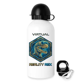Virtual Reality Rex Dino - Trinkflasche mit Deckel 500 ml - Weiß - Rechts