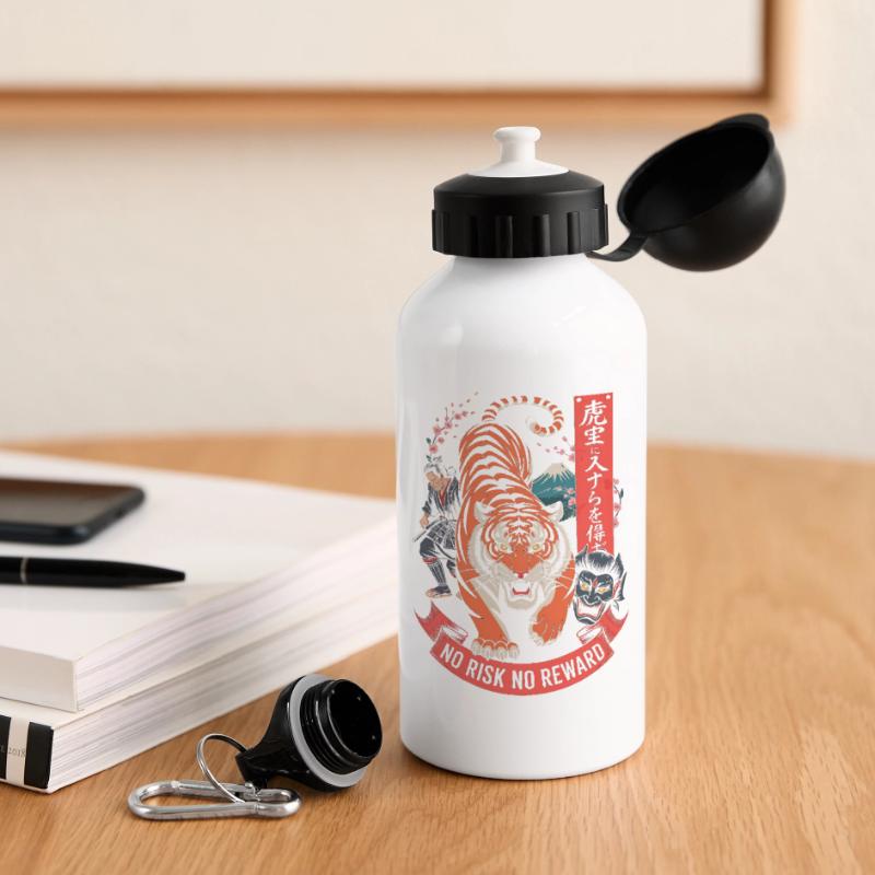 Design du Tiger Samurai Sans Risque Sans Récompense Gourde avec bouchon 500 ml