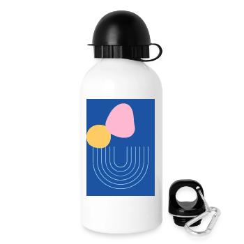 abstrakt - Trinkflasche mit Deckel 500 ml - Weiß - Rechts