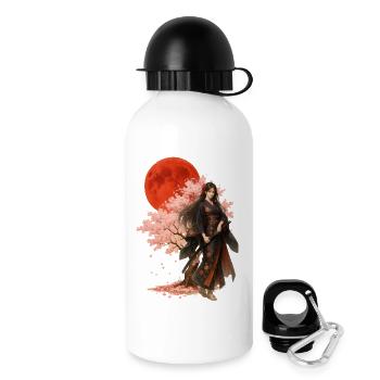 Schöne Kriegerin | Orientalisch-japanische Kunst - Trinkflasche mit Deckel 500 ml - Weiß - Rechts