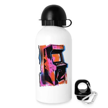Retro Wave Gamer Game Machine - Drinks Bottle with Lid 500 ml - white - Right