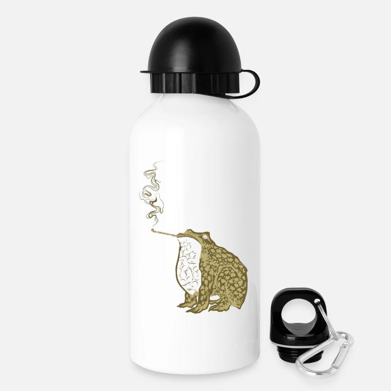 Fumée de grenouille japonaise funky - Gourde avec bouchon 500 ml - blanc