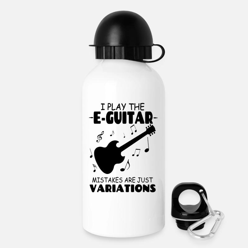 I_PlayThe_E Guitar_Mistakes_Are_Just_Variations - Drinks Bottle with Lid 500 ml - white