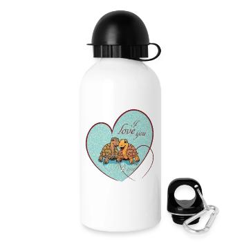Tortues Love 4ever 2 - Gourde avec bouchon 500 ml - blanc - Droite
