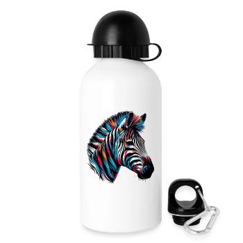 Zèbre - Gourde avec bouchon 500 ml - blanc - Droite