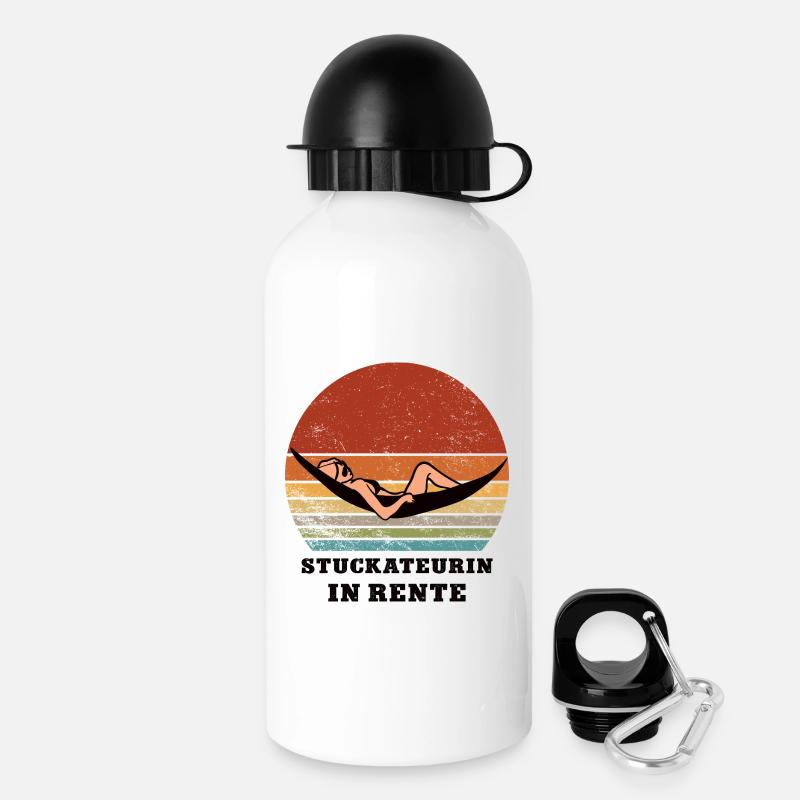 Pension plasterer Pensioner Retired - Drinks Bottle with Lid 500 ml - white