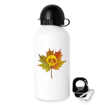 Feuille morte - Gourde avec bouchon 500 ml - blanc - Droite