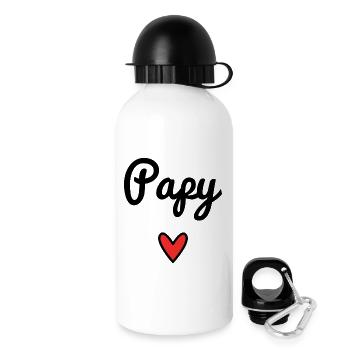 OPA. PAPA. VATERTAG. FROHER VATERTAG - Trinkflasche mit Deckel 500 ml - Weiß - Rechts