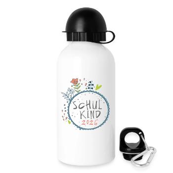 Schulkind 2026  - Trinkflasche mit Deckel 500 ml - Weiß - Rechts