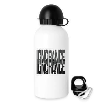 Courage gegen Angst Kreuz-Design - Trinkflasche mit Deckel 500 ml - Weiß - Rechts