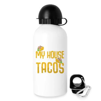 Quant à moi et ma maison, nous servirons des tacos à la salsa - Gourde avec bouchon 500 ml - blanc - Droite