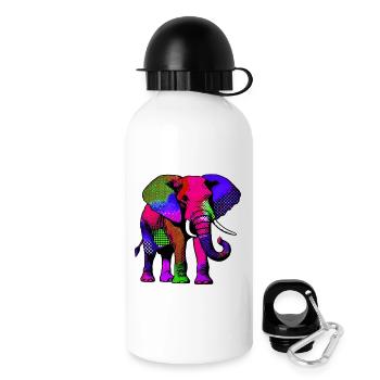 Éléphant - Gourde avec bouchon 500 ml - blanc - Droite