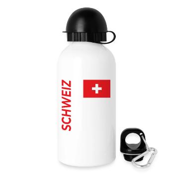 Luganer See - Trinkflasche mit Deckel 500 ml - Weiß - Rechts