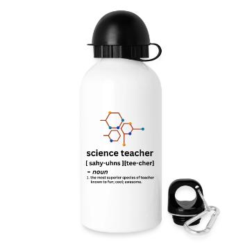 Science teacher funny noun definition - Drinks Bottle with Lid 500 ml - white - Right