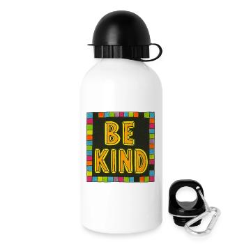 Be Kind Mosaic Border Bold Letters - Drinks Bottle with Lid 500 ml - white - Right